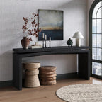 SSLine 65" Wooden Console Table Narrow Long Sofa Tables Behind Couch, Farmhouse Accent Entryway Table for Living Room Hallway Entrance Foyer (Black)