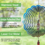 Lighthouse Wind Spinner,Metal Wind Spinners for Outdoor,3D Double Sided Hanging Beach Decor for Indoor,Outdoor,Unique Gifts for Women