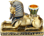 Egyptian Mythology Resin Candle Holder Anubis Goddess Sphinx Figurine (Sphinx)