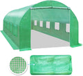 YardGrow Greenhouse Replacement Cover Larger Walk in Outdoor Plant Gardening Greenhouse (Frame Does NOT Included) (Green, 24.6'x10'x7')