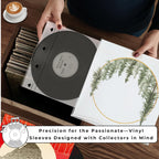 50 Pieces 12.08" x 12.08" Record Inner Sleeves Acid Free, 3.5 Mil Thick Rice Paper Lined Master Sleeve, Your Favorite Vinyl Protector Brand