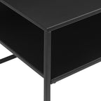 Crosley Furniture Braxton 3-Piece Living Room Table Set with Coffee and Side Tables, Matte Black