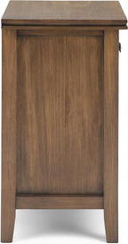 SIMPLIHOME Artisan Solid Wood 24 inch Wide Transitional-Style Bedside Nightstand Tables in Rustic Natural Aged Brown for the Living Room and Bedroom (Set of 2)