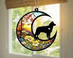 Personalized Dog Memorial, Custom Name Border Collie Dog Christmas Ornament with Name, Custom Breeds, Pet Loss Light Catcher, Gifts for Lovers Loss of Pet Sympathy on Mothers Day Christmas