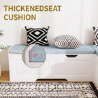 L Shape Storage Bench,63 in L-Shaped Kitchen Breakfast Corner Bench with Cushioned Seat and Hidden Storage Function,Wooden Backless Bench for Entryway,Suitable for Dining Room,Kitchen