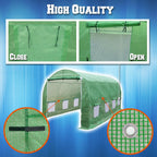 BenefitUSA Cover Canopy Replacement for Larger Green House 16'x7'x7' Walk in Outdoor Plant Gardening Greenhouse Cover