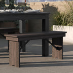 Taylor & Logan Ingles 40'' x 12'' Mahogany Solid Pine Folding Farm Bench