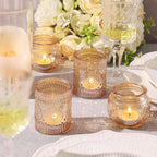 12pcs Assorted Gold Candle Holders, Votive Candle Holders, Glass Tea Lights Candle Holder for Christmas Decorations, Wedding Decorations, Vintage Boho Home Tea Party Decor,