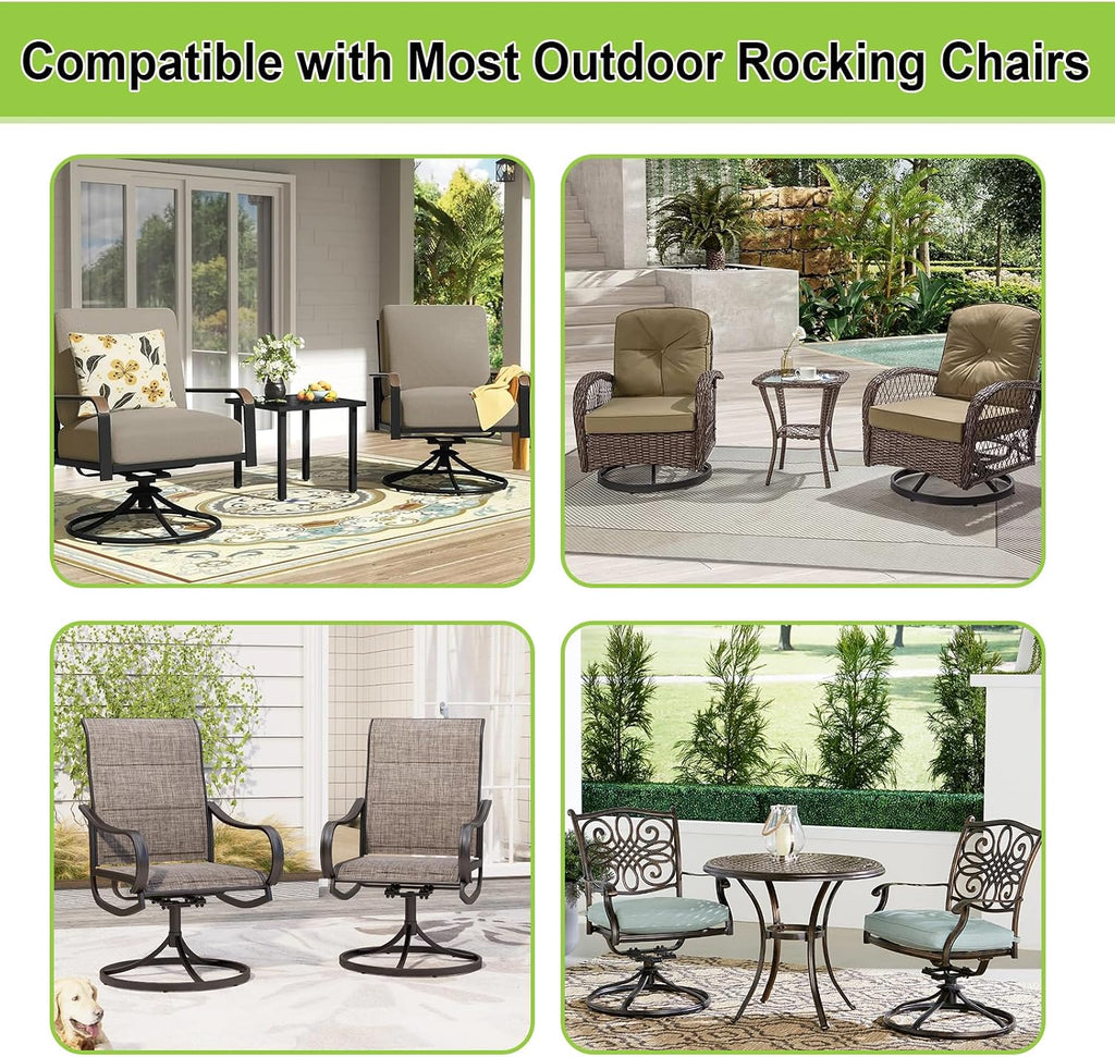 OwnMy 4 Pack Patio Rocking Chair Fiberglass Spring Plates Replacement Parts, Universal Patio Chair Repair Kit for Outdoor Swivel Rocker Chairs Garden Lawn Furniture, 5" L x 2.5" W