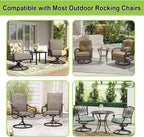 OwnMy 4 Pack Patio Rocking Chair Fiberglass Spring Plates Replacement Parts, Universal Patio Chair Repair Kit for Outdoor Swivel Rocker Chairs Garden Lawn Furniture, 5" L x 2.5" W