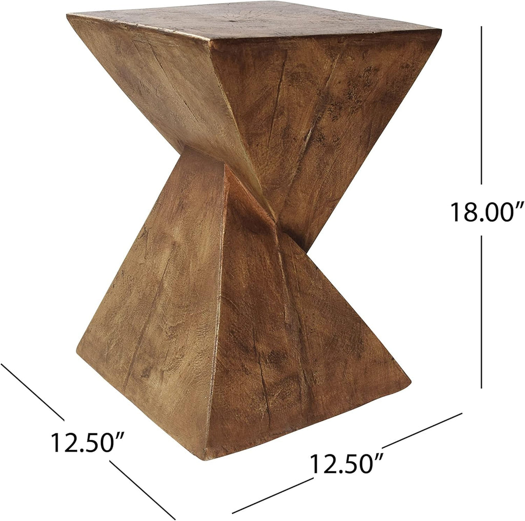 18" H Modern Side Table – Stylish Narrow Cent Table Compatible with Living Room,Bedroom,or Office – Versatile Home Furniture with Design and Sturdy Construction,Natural Color