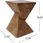 18" H Modern Side Table – Stylish Narrow Cent Table Compatible with Living Room,Bedroom,or Office – Versatile Home Furniture with Design and Sturdy Construction,Natural Color