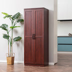 HOMCOM 63" 2-Door Kitchen Pantry 5-Tier Espresso | Freestanding Storage Cabinet, Shelving, 2 Adjustable Shelves, for Dining Room