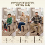 Upholstered Dining Chairs Set of 2, Modern Fabric Dining Chairs with Tufted Design, Kitchen Side Chairs, Farmhouse Dinner Chair with Wood Legs for Kitchen Restaurant Living Room, Beige
