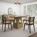 47.24 Inch Round Dining Table for 4-6 Kitchen Dining Table with Storage Shelf Wooden Pedestal Base Space Saving Design for Kitchen Dining Room Apartment Natural Farmhouse Style Only Table