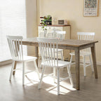 ClinQ Windsor Dining Chair Set of 4, Spindle Back Wooden Chairs for Kitchen and Dining Room, Farmhouse Country Wooden Dining Chairs for Dining Living Room, Farmhouse, Restaurant, White