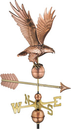 Good Directions Polished Copper Eagle Weathervane – Decorative Rooftop Accent for Barns, Homes, Sheds, and Cupolas – Durable & Handcrafted