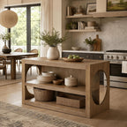 Tribesigns 63-Inch Kitchen Island with Seating and Storage | 3-Tier Farmhouse Island Table with Large Countertop for Kitchen, Dining Room, Brown