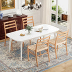 STARY Dining Chairs Set of 4, Woven Rope Seat with Sturdy Metal Frame, Mid Century Modern Dining Room Chairs for Kitchen, Living Room, Restaurant