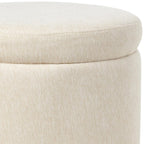 Evolur Vienna Ottoman with Nailhead Trim in Sweet Cream, Made from Sturdy and Sustainable FSC-Certified Wood, Comes with A Comforting Footrest, Compact Ottomans, Ottomans for Living Room