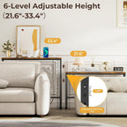 Dicasser 2 Pack Narrow Console Sofa Table with Adjustable Height (22"-33") & 2 Power Outlets, Skinny Behind Couch Table for Living Room Entryway Hallway, 79" L x 7" W x 33" H (Rustic Brown)