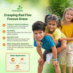 Outsidepride Creeping Red Fescue Grass Seed - 5 Lbs. Cool Season, Soft Textured, Self-Repairing Fine Fescue Grass Seeds for Lawn w/OptiGrowth Coating, Ideal for Dryland Cover Crop & Landscaping