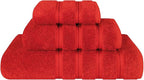 American Soft Linen Premium 3 Piece Towel Set, 1 Bath Towel 1 Hand Towel 1 Washcloth, 600 GSM 100% Cotton Turkish Towels for Bathroom, Red Towel Set