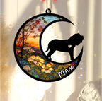 Personalized Dog Memorial, Custom Name Spanish Mastiff Dog Christmas Ornament with Name, Custom Breeds, Pet Loss Light Catcher, Gifts for Lovers Loss of Pet Sympathy on Mothers Day Christmas