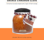 A Cheerful Giver — Orange Cinnamon Clove - 34oz Papa Scented Candle Jar with Lid - Keepers of the Light - 155 Hours of Burn Time, Gift for Women, Orange