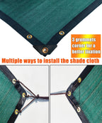 e.share 90% Heavy Duty Shade Cloth for Garden, 6 Ft X 8 Ft Sun Shades Outdoor Patio with Grommets for Plant Covers,Porch Screen,Pergola Shade Cover,Greenhouse,Green