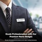 Name Tag, Magnetic White Name Tags, Personalized Name Tags, 1x3 Inches, Durable Engravable Impact Material, Made in The USA by My Sign Center