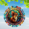 Squirrel Yard and Garden Wind Spinner, Unique 3D Hanging Squirrel Wind Spinner