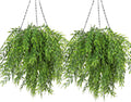 RECUTMS Artificial Weeping Willow 6Pcs,Plastic Leaves Twig Plants Greenery Fake Hanging Ivy Garland UV Resistant for Indoor Outdoor Home Garden Wall Baskets Wedding Party Table Planter Filler Decor
