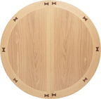 Coaster Home Furnishings - LAVON - Wood - Oval Extendable Dining Table with 18-Inch Extension Leaf, Storage Shelf & Closed Storage - Kitchen & Dining Room - 60-Inch - Light Oak - 106620