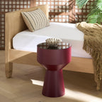 SAFAVIEH Home Collection - Sumiko Accent Table with Black Glass Top & Bordeaux Iron Base, Modern Sculptural Side Table, Fully Assembled (ACC3233B)