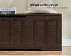 VANKILEY 51.2" Storage Chest Extra Large,Wooden Storage Bench,Espresso | Chest with 2 Safety Hinges, 51.2*15.7*19.1inches, Wooden Trunk for Bedroom, Livingroom,Entryway,Easy Assembly.