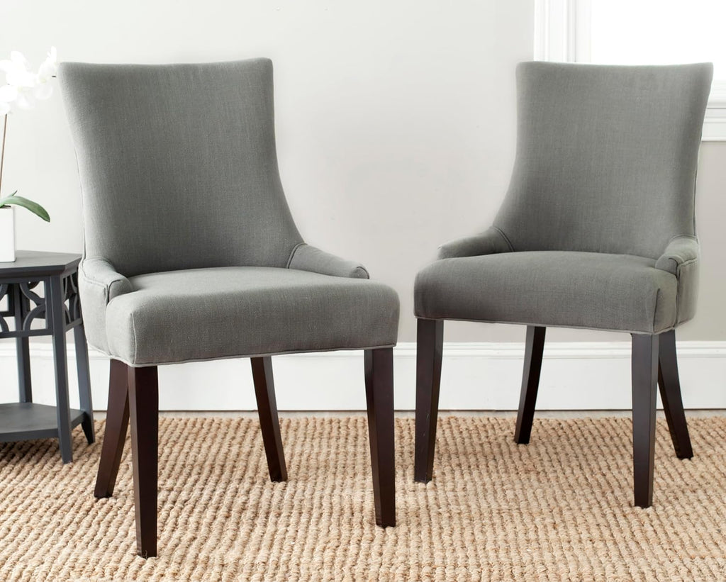 SAFAVIEH Home Collection - Lester Granite Upholstered Dining Chair, Modern Armless Design with Solid Wood Legs, Comfortable Seating for Dining Room or Kitchen (MCR4709B)