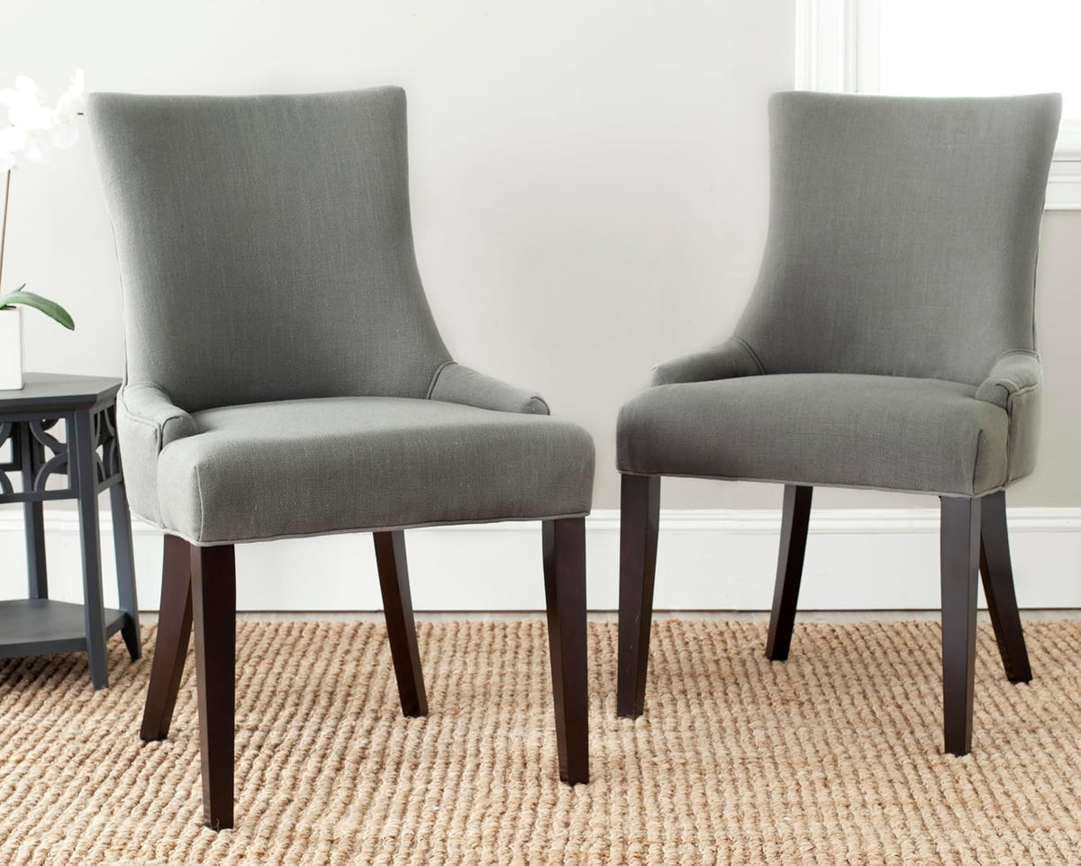 SAFAVIEH Home Collection - Lester Granite Upholstered Dining Chair, Modern Armless Design with Solid Wood Legs, Comfortable Seating for Dining Room or Kitchen (MCR4709B)
