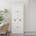 RASOO 70.87" Hutch Cabinet with Storage Freestanding White Pantry Storage Cabinet with 1 Drawer and 4 Doors, 3 Adjustable Shelves Inside of The Buffet Cabinet