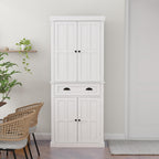 RASOO 70.87" Hutch Cabinet with Storage Freestanding White Pantry Storage Cabinet with 1 Drawer and 4 Doors, 3 Adjustable Shelves Inside of The Buffet Cabinet