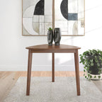 Signature Design By Ashley Lyncott Casual Triangle Dining Room Table, Mid-Century Modern, Seats 3, Rounded Corners, Wood, 35.25" W x 33.5" D x 30" H, Brown