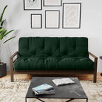 Royal Sleep Products by The Futon Factory | 10 inch Pocket Coil Futon Mattress - Hunter Green - Queen Size - CertiPUR Certified Foam - Made in USA - Frame Not Included