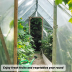 6 Mil Clear Greenhouse Plastic Sheeting,9.8FTx14.8FT Transparent Plastic Film for Greenhouse, Resistant Polyethylene Film for Farm,Garden…