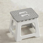 7.4'' Plastic Folding Step Stool with Carry Handle, Foldable Foot Stool | Fold Up Step Stool, Durable And Anti-Slip Base, Compact Foot Stool For Bathroom Bedroom Living Room Outdoor