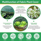 Plant Covers Freeze Protection, 10x50ft Green Frost Blanket for Winter, 1.23 oz/yd² Fabric, Premium Frost Protection Cover, Breathable Garden Row Covers for Outdoor Plants