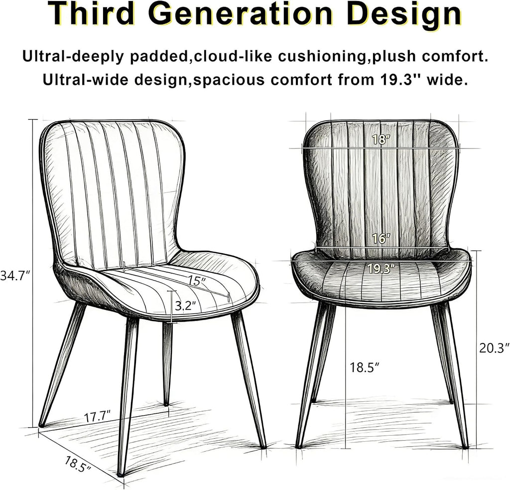 Dining Chairs Set of 4,Pink Leather Dining Chair Upholstered,Kitchen Chair,Modern Dining Room Chairs with Black Metal Legs Frame for Restaurant,Dining Room,Cafe