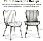 Dining Chairs Set of 2,Pink Leather Dining Chair Upholstered,Kitchen Chair,Modern Dining Room Chairs with Black Metal Legs Frame for Restaurant,Dining Room,Cafe