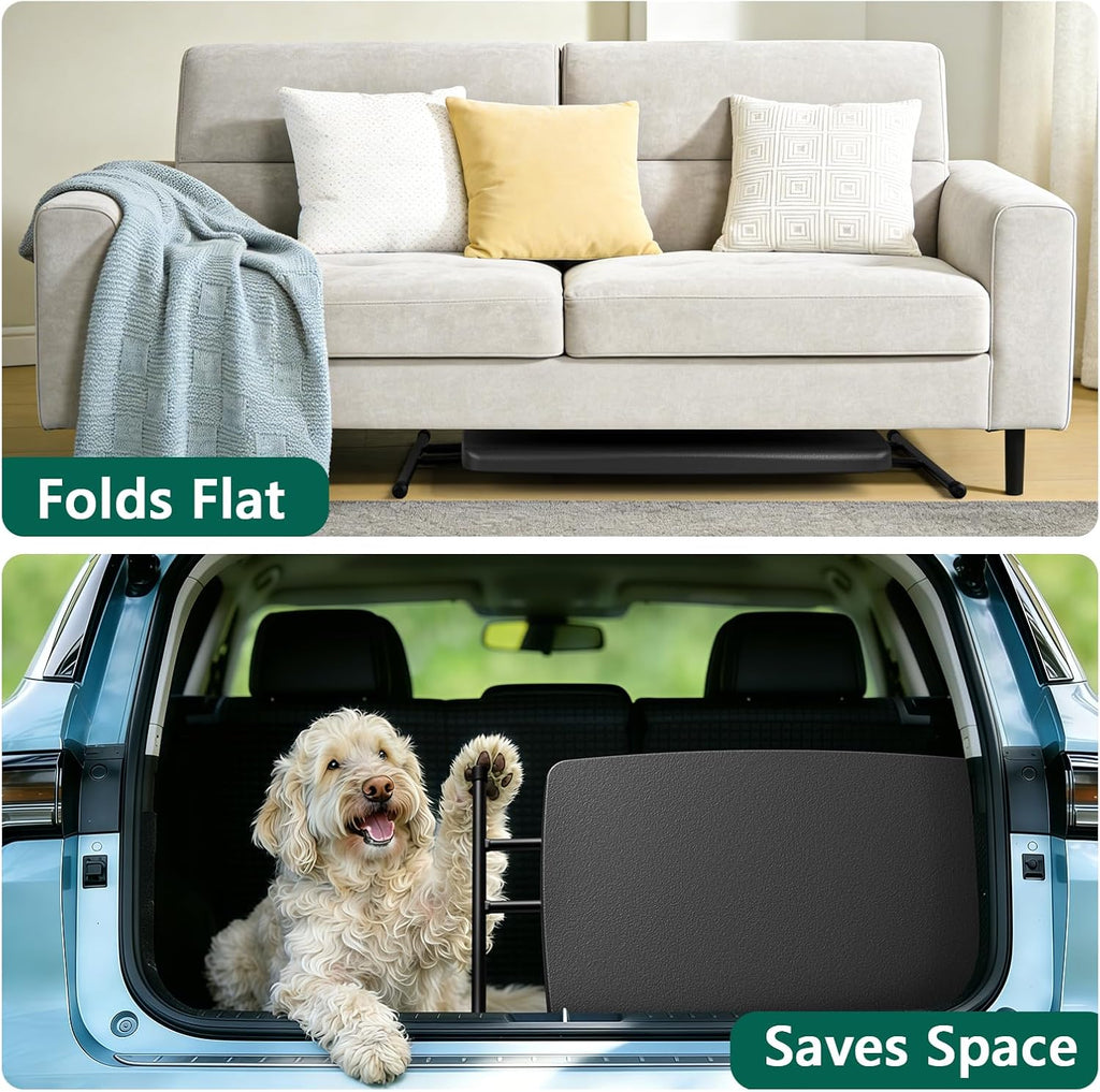 Folding Table 30 Inch -2Pack, Small Desk Adjustable Height TV Tray for Laptop, Couch, Camping - Heavy Duty Utility Foldable Table for Small Spaces, No Assembly Required, Black Granite