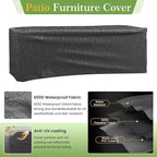 Amopatio Patio Couch, 2-Seat Outdoor Furniture, Wicker Porch Furniture Outdoor Couch Sofa with Water-Resistant Cover & Non-Slip Cushions, Premium Patio Set, Burgundy
