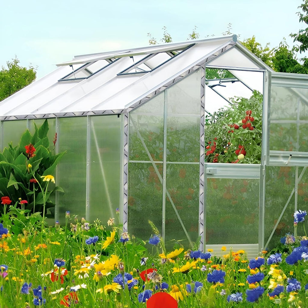 6.6 ft Set of 20 Greenhouse Spring Wire and Lock Channel Kit, PVC-Coated Wires and Aluminum Lock Channels for Greenhouse Plastic Film,Shade Cloth